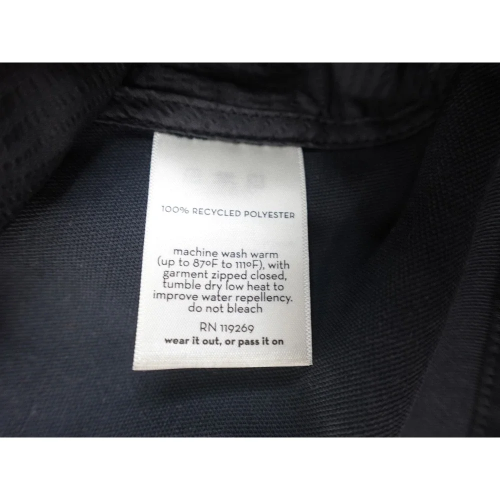 Nau Technical Blazer Mens Large Black Recycled Polyester Water Repellent
